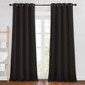NICETOWN Toffee Brown Room Darkening 102 inch Curtains, Grommet Thermal Curtains Weighted Window Treatments for Living Room/Farmhouse, W46 x L102, 2 Panels