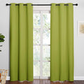 NICETOWN Fresh Green Blackout Curtains 78 inches Length for Bedroom, 2 Panels, 42" Wide, Thermal Insulated Decoration Drapes for Office Window
