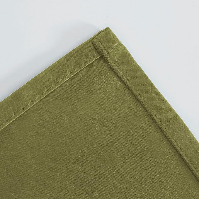 LEMOMO Blackout Curtains 52 x 120 Inch Long Olive Green Curtains Set of 2 Panels Room Darkening Curtains for Bedroom and Living Room