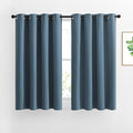 NICETOWN Window Curtains Blackout Drapes - Smoky Blue Energy Saving Blackout Draperies for Bedroom/Living Room (2 Panels, 52 inches Wide by 45 inches Long)