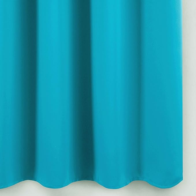 LEMOMO Teal Blackout Curtains 40 x 63 Inch Length/Set of 2 Curtain Panels/Thermal Insulated Room Darkening Blackout Curtains for Bedroom