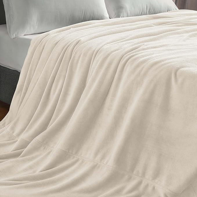 BEDELITE Big Fleece Blanket 120" x 120" (10' x 10'), Super Soft Fluffy Fuzzy Oversized King for Bed, Couch, Sofa, Camping, Extra Large Blanket Fits Your Whole Family, Beige