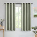 MIULEE Room Darkening Curtains Thermal Insulated Black Out Drapes Solid Window Treatment Grommet Light Blocking Blackout Curtain for Living Room Bedroom 2 Panels Set 52 x 54 inch Length Sage Green