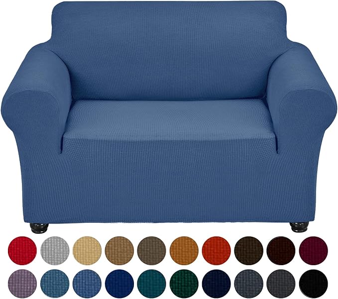 Joccun Stretch Chair Couch Cover,1-Piece Sofa Slipcover Spandex Jacquard Fabric Sofa Covers with Elastic Bottom,Washable Furniture Protector for Dogs,Cats,Kids(Armchair,Riverside)