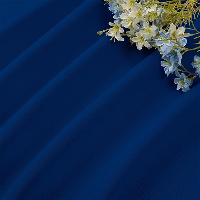 CUCRAF Royal Blue Blackout Curtains 108 inch Length 2 Panels Set, Rod Pocket Room Darkening Drapes for Bedroom Living Room, Insulated Thermal Light Blocking Window Curtain (W52 x L108 Inch)