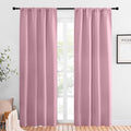 NICETOWN Blackout Curtains for Living Curtains, Rouge Pink, 2 Panels, 42 by 84, Room Darkening Window Curtain Panels, Easy-Care Solid Thermal Insulated Draperies/Drapes for Daughter Room