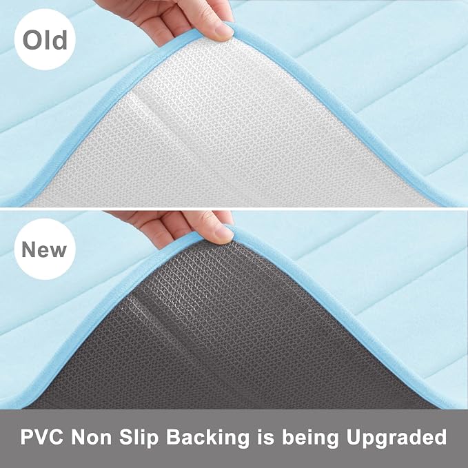 Buganda Memory Foam Bath Mat, Ultra Soft and Non-Slip Bathroom Rugs, Water - Image 4