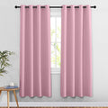 NICETOWN Crystal Pink Doorway Curtains Elegant & Luxury for Bedroom, Grommet Window Treatment Thermal Insulated Privacy Door Curtains for Living Room, Set of 2, W52 x L78