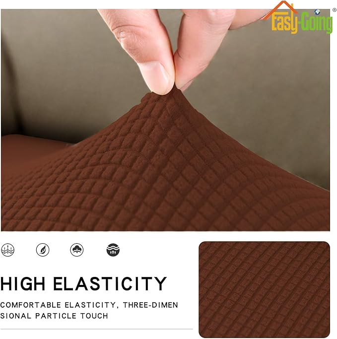 Easy-Going Stretch Cushion Cover Sofa Cushion Furniture Protector Sofa Seat Sofa slipcover Sofa Cover Soft Flexibility with Elastic Bottom(Sofa Cushion, Coffee)