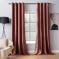 MIULEE Elegant Velvet Curtains Dusty Rose Pink Grommet Curtains Black Out Thermal Insulated Soundproof Room Darkening Blackout Drapes for Girl & Lady Living Room/Bedroom Decor 96 Inch Length 2 Panels