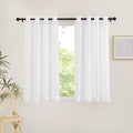 NICETOWN Sheer Curtains for Windows - Grommet Top Ivory Voile Window Treatment Drape Panels for Nursery/Small Window, 2-Pack, W54 x L45