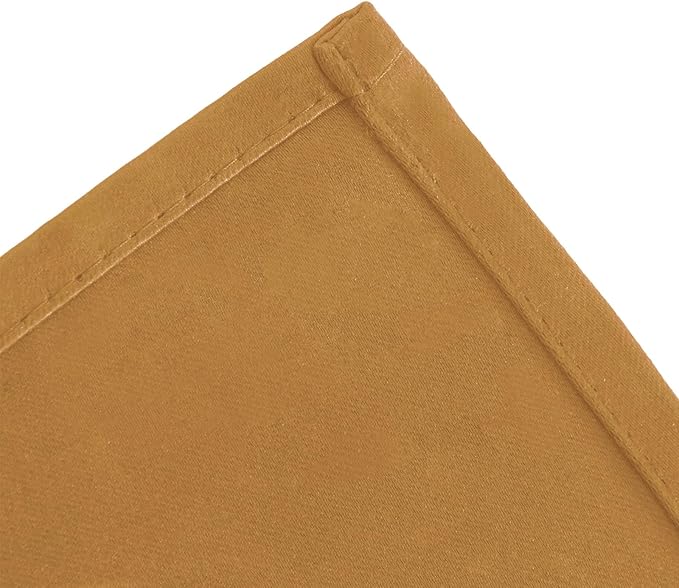 LEMOMO Blackout Curtains 52 x 108 inch/Mustard Yellow Curtains Set of 2 Panels/Thermal Insulated Room Darkening Bedroom Curtains
