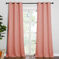 NICETOWN Coral Room Darkening Curtain Drapes - Window Treatment Light Blocking Privacy Curtain Panels for Home Decoration (Set of 2, 42 inches by 95-inch)