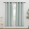 NICETOWN Sage Green Thick Linen Curtains 72" Length, Grommet Privacy Window Treatments Linen Weave with Light Penetration Vertical Drapes for Farmhouse/Home Office, W42 x L72, 2 Panels