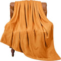 BEDELITE Burnt Orange Throw Blankets for Couch & Bed, 300GSM Luxury Plush Cozy Fleece Blanket 50" x 60", Super Soft Lightweight Fall Blanket for Travel Camping