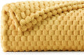 BEDELITE Jacquard Blanket - 3D Fleece Decorative Yellow Twin Size, Super Soft and Cozy Warm Fuzzy Blanket All Seasons Suitable, 60x80Inches