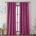 Simplebrand Ava Hot Pink Blackout Curtains for Bedroom 96 Inches Long 2 Panels, Solid Thermal Insulated, Energy Saving Nursery Window Treatment Curtains Blackout Drapes, W40 x L96 Inch, Hot Pink