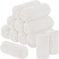 Buryeah 12 Pcs Flannel Throw Blanket Bulk 50 x 60 in Sleepover Blanket Outdoor Wedding Throw Lightweight, Oeko-tex Standard 100 Certified for Sofa Homeless Gifts (Cream White)