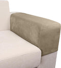 Couch Arm Covers 2 Pcs Sofa Armrest Covers Stretch Couch,Armrest Cover for Chairs Scratch-Resistant Sofa Arm Cover Armchair Slipcovers,Leather Brown