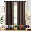 MIULEE Chocolate Brown Blackout Curtains for Bedroom Living Room 84 Inches Long 2 Panels, Thermal Insulated Room Darkening Drapes Solid Grommet Noise Reduction Window Treatments 40x84 inch