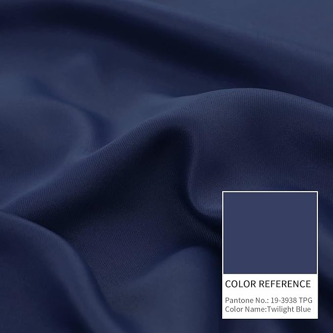 BGment Blackout Curtains for Living Room - Grommet Thermal Insulated Room Darkening Curtains for Bedroom, Set of 2 Panels (52 x 45 Inch, Navy Blue)