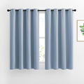 NICETOWN Blackout Curtains and Drapes for Kitchen - Thermal Insulated Solid Grommet Top Blackout Panels/Draperies for Kid's Room (Vintage Blue, 1 Pair, 46 x 54 Inch)
