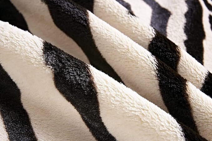 Zebra Rug Faux Zebra Print Area Rug Animal Hide Mat/Carpets for Living Room Yellowish Cream 4x4.6 Feet