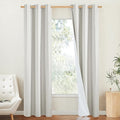 NICETOWN 100% Blackout Linen Texture Cold Blocking Curtains 84 inches Long, Ivory, 2 Pcs, Thermal Insulated Full Blackout 2-Layer Lined Drapes, Energy Efficiency Window Draperies for Boy's Room