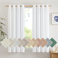 NICETOWN White Window Curtains 63 inches Long, Grommet Linen Blend Drapes Privacy Assured with Light Filtering Window Treatments for Bedroom/Kids Room, W55 x L63, 2 Panels