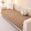 Couch Cover for Dogs Washable, Fuzzy Pet Couch Covers for 3 Cushion Sofa Pet Friendly, Non Slip Sofa Cover (Light Brown, 35" x 82.7"/90 x 210cm)