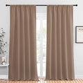 NICETOWN Room Darkening Curtains for Bedroom - Home Decoration Privacy Protection Thermal Insulated Solid Drapes/Draperies for Sliding Glass Door (Cappuccino, Set of 2, 52 x 95 inches)