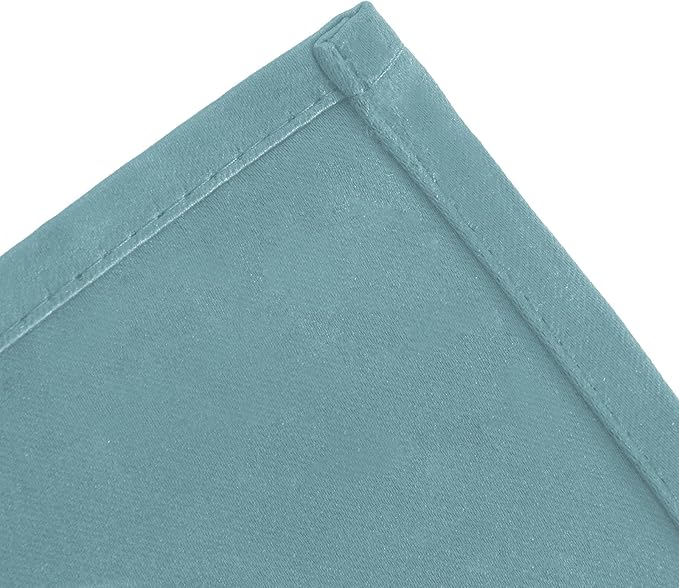 LEMOMO Stone Blue Blackout Curtains 52 x 63 Inch Length/Set of 2 Curtain Panels/Thermal Insulated Room Darkening Curtains for Bedroom and Living Room