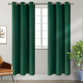BGment Blackout Curtains for Bedroom - Grommet Thermal Insulated Room Darkening Drapes for Living Room, Set of 2 Panels (38 x 84 Inch, Emerald Green)