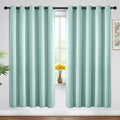Yakamok Blackout Curtains Room Darkening Thermal Insulated Window Panels,Solid Grommet Top Drapes for Bedroom/Living Room(62Wx72L, Aqua, 2 Panels)