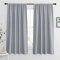 RYB HOME Blackout Curtains for Bedroom Living Room 63 inches Long, Thermal Insulated Privacy Rod Pocket Drapes for Nursery Office Home Theater, Width 42 by Length 63, Silver Grey, 2 Panels