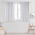 Deconovo Blackout Curtains, Thermal Insulated, W52 x L54 2 Panels, Back Tab, Machine Washable, Room-Darkening Drapes for Bedroom/Living Room Star White