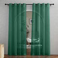 NICETOWN Green Sheer Curtains for Chirstmas Day, Grommet Voile Sheer Window Treatments Airy & Elegant with Light Filtering for Kids Room/Living Room, Set of 2, W54 x L84