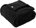 50x70 Inch Black Throw Blanket - Soft & Fluffy Fleece, Cute & Aesthetic, Perfect for Sofa, Couch, Chair, Bed, Living Room & Bedroom, All-Season Use, Plush & Cozy Decorative Blanket