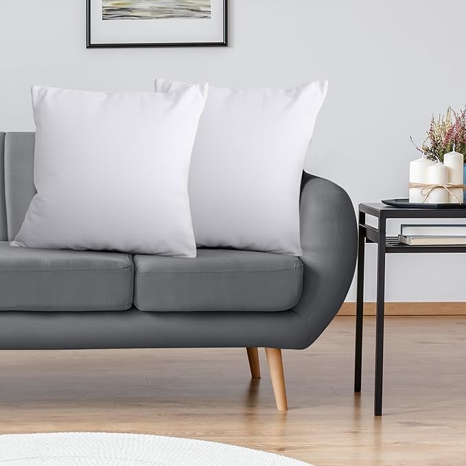 Utopia Bedding 26x26 Pillow Inserts, Set of 2, White – Indoor Decorative Throw Pillows for Bed, Sofa & Couch – Soft, Supportive & Fluffy Cushion Inserts