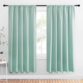 NICETOWN Window Curtains Blackout Drapes, Aqua Blue, 1 Pair, 52 by 72-Inch, Thermal Insulated Solid Rod Pocket Blackout Curtains/Draperies for Living Room