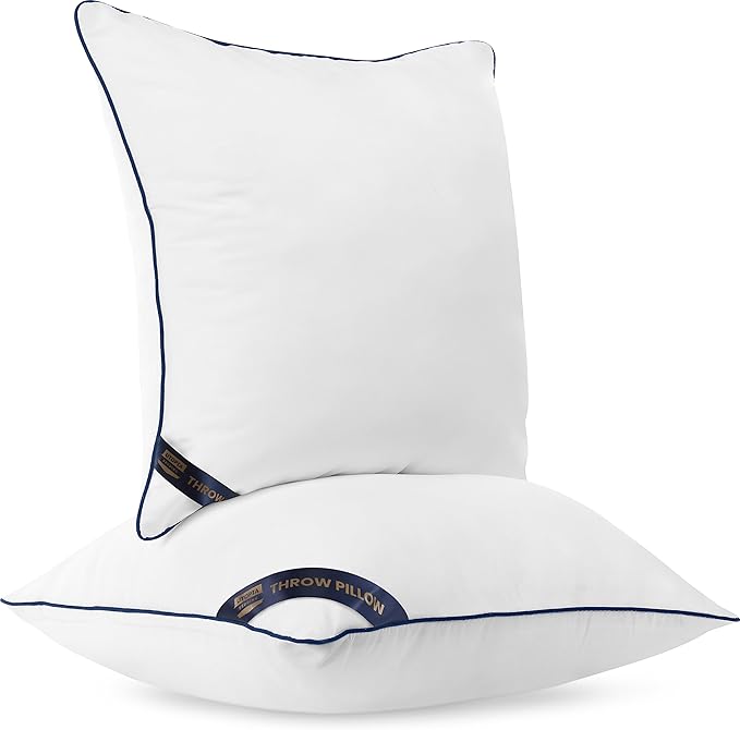 Utopia Bedding Throw Pillow Inserts (Pack of 4, White), 20 x 20 Inches Decorative Indoor Pillows for Sofa, Bed, Couch, Cushion Sham Stuffer