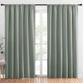 NICETOWN Living Room Curtains, Blackout Draperies, Greyish Green, 1 Pair, 70 x 84-inch, Home Decorations Thermal Insulated Solid Rod Pocket Blackout Drapes for Cafe