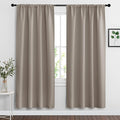 RYB HOME Blackout Curtains for Bedroom Living Room 72 inches Long, Thermal Insulated Privacy Rod Pocket Drapes for Nursery Office Home Theater, Width 42 by Length 72, Sand, 2 Panels
