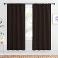 NICETOWN Blackout Curtains for Living Curtains, Thermal Insulated Noise Reducing Curtains & Drapes for Small Kitchen Window, Privacy Draperies (Toffee Brown, 34" Wide x 72" Long, 2 PCs)