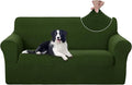 U-NICE HOME Oversized Stretch Loveseat Couch Cover Sofa Covers Washable Sofa Slipcover Furniture Protector for 2 Cushion Couch Sofa Pet Friendly, Bronze Green