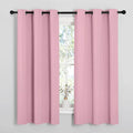 NICETOWN Room Darkening Curtains 63" Long Set of 2 for Bedroom, Rouge Pink Nursery Essential Thermal Insulated Solid Grommet Top Blackout Curtains/Drapes (1 Pair, 42 inches Wide)