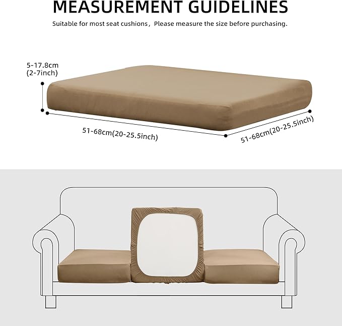 Outdoor Cushion Covers Set,8PCS Patio Furniture Couch Seat Slipcovers, Replacement for Sofa Sectional Chair(Cover，Only)