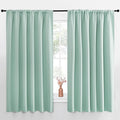 NICETOWN Blackout Curtains for Bedroom, Blackout Curtain Panels, Aqua Blue, 1 Pair, 62 by 63-inch, Window Treatment Energy Saving Thermal Insulated Solid Rod Pocket Blackout Drapes/Draperies