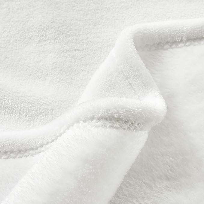 BEDELITE Baby Blankets for Boys and Girls 30" x 40", Soft Cozy Fuzzy Fleece Blanket for Kids Infant Newborn, Warm and Breathable Toddler Blanket for Crib Stroller Bed Travel, White