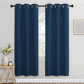 NICETOWN Blackout Window Curtains 72 inches Long, Thermal Insulated Grommet Room Darkening Window Treatments for Bedroom/Living Room, Moroccan Blue, Set of 2, W37 x L72